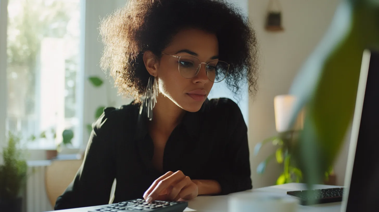 Professional calculating personal loan payments